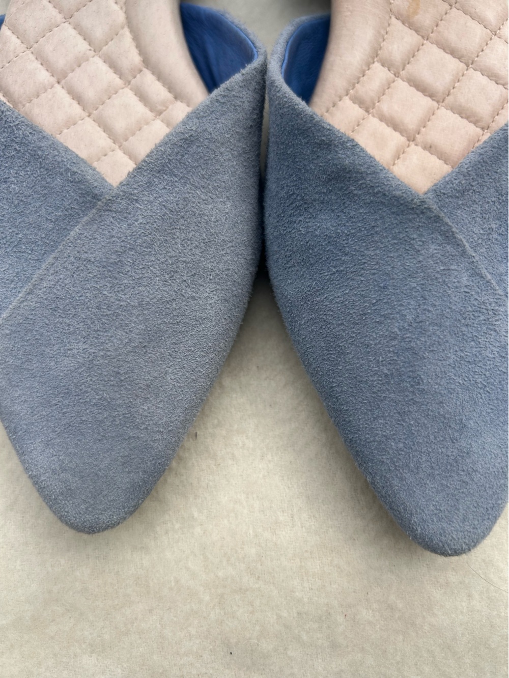 Birdies Swan Bracelet Mule in Denim Blue Suede Slip On Sandal Size 9.5 - Picture 3 of 10